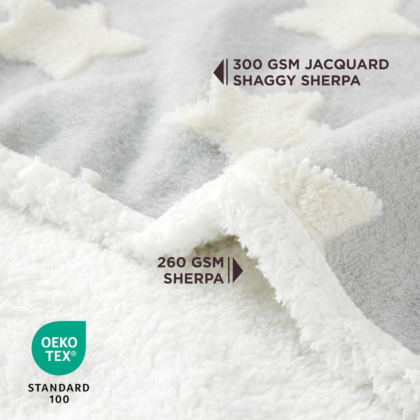 Waterproof Dog Blanket for Large Dogs - Washable Double Sided Dog Blankets with Warm Jacquard Shag and Soft Sherpa Fleece