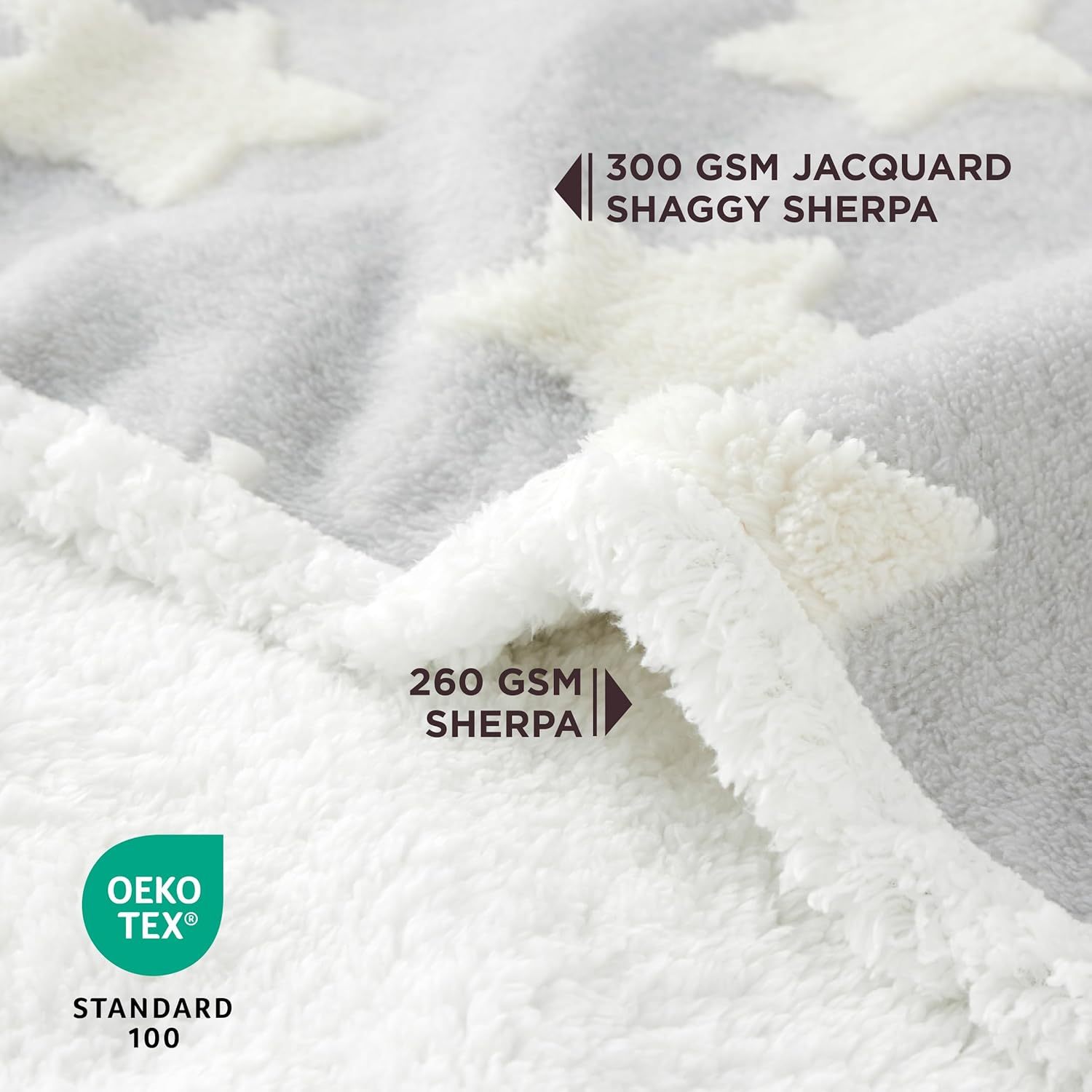 Waterproof Dog Blanket for Large Dogs - Washable Double Sided Dog Blankets with Warm Jacquard Shag and Soft Sherpa Fleece