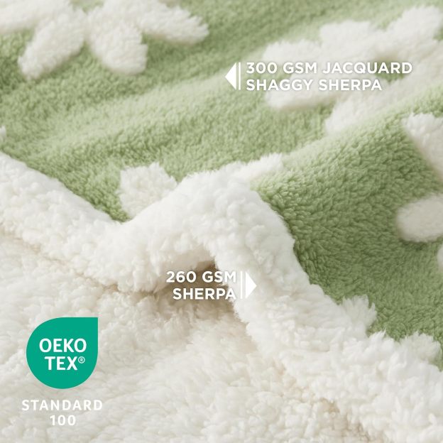 Waterproof Dog Blanket for Large Dogs - Washable Double Sided Dog Blankets with Warm Jacquard Shag and Soft Sherpa Fleece, Pet Cat Blanket for Queen Bed Protection