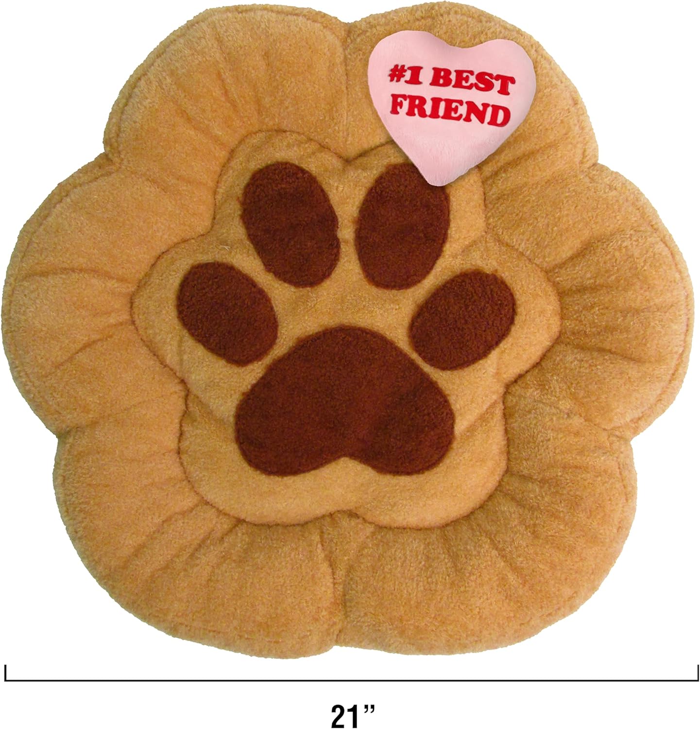 Soft Plush Small Cute and Cozy Nature Dog Cat Bed, Washer and Dryer Friendly (Paw)