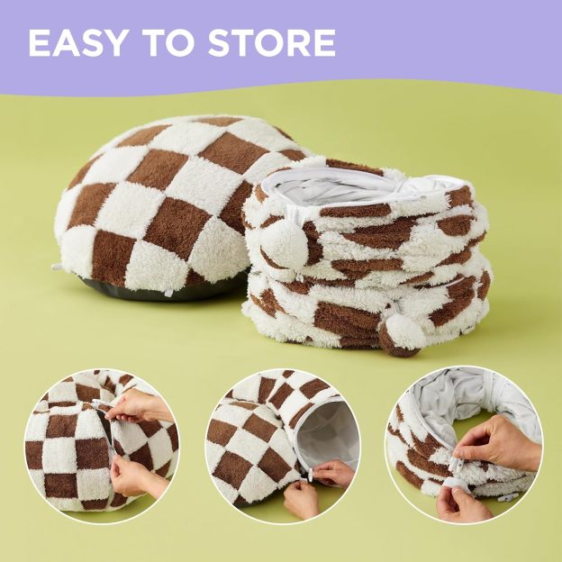 Cat Tunnel Bed for Indoor Cats - Cute Cat Donut Tunnel with Washable Circle Cushion, Round Pet Play Tunnel