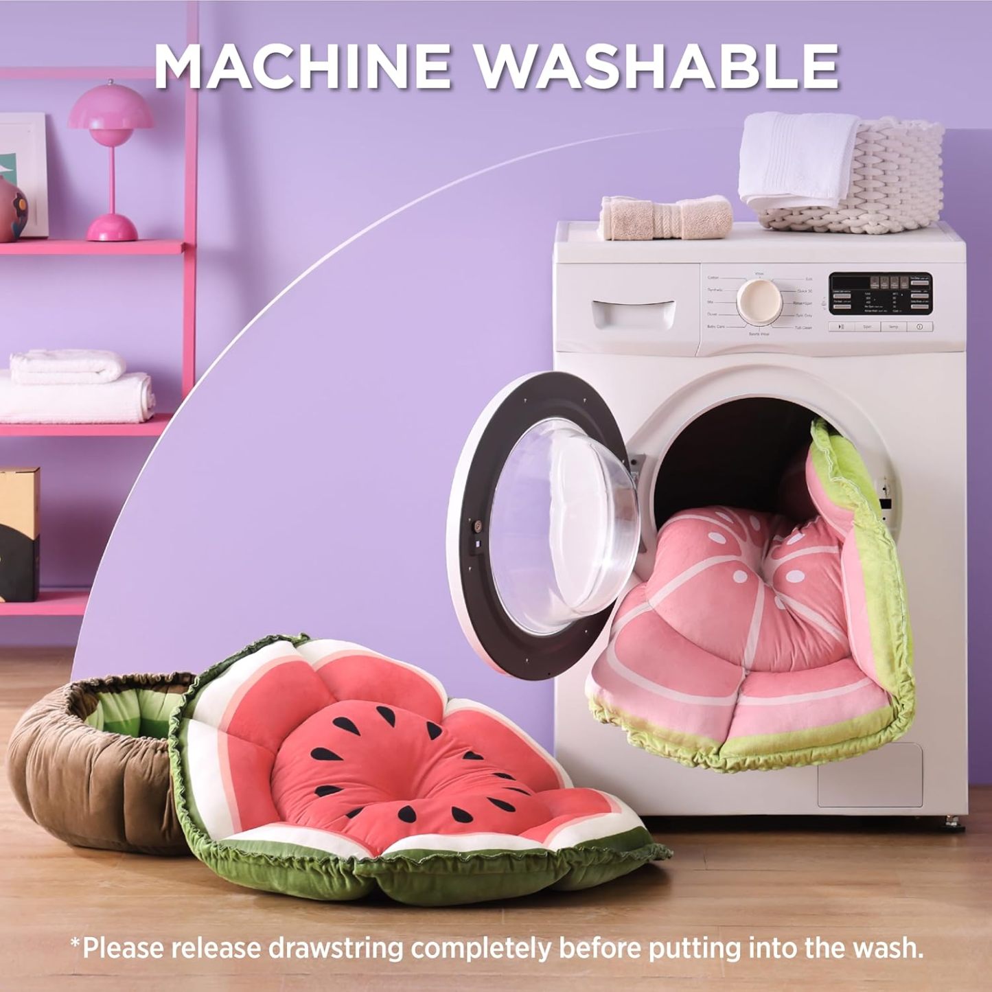 Cat Beds for Indoor Cats - Washable Cute Cat Beds with Versatile Dual-Use Design, Reversible Donut Pet Bed for Puppy and Kitten, 21x21x7 Inches