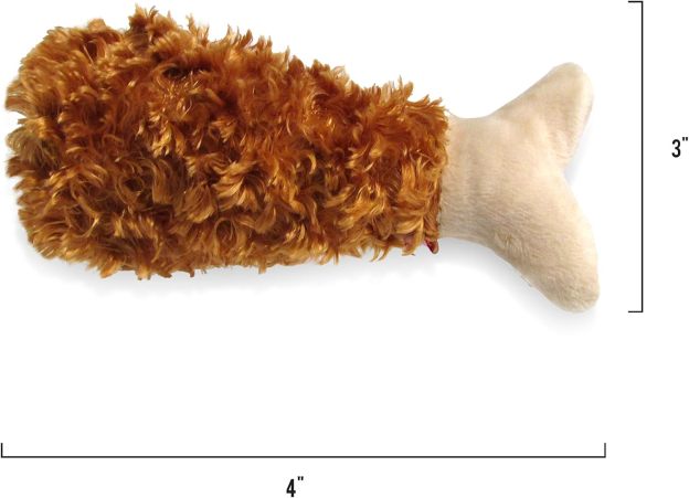 Soft Plush Small Cute and Cozy Chicken and Waffles Dog Cat Bed, Chicken Crinkle Toy Included, Washer and Dryer Friendly (Brown)