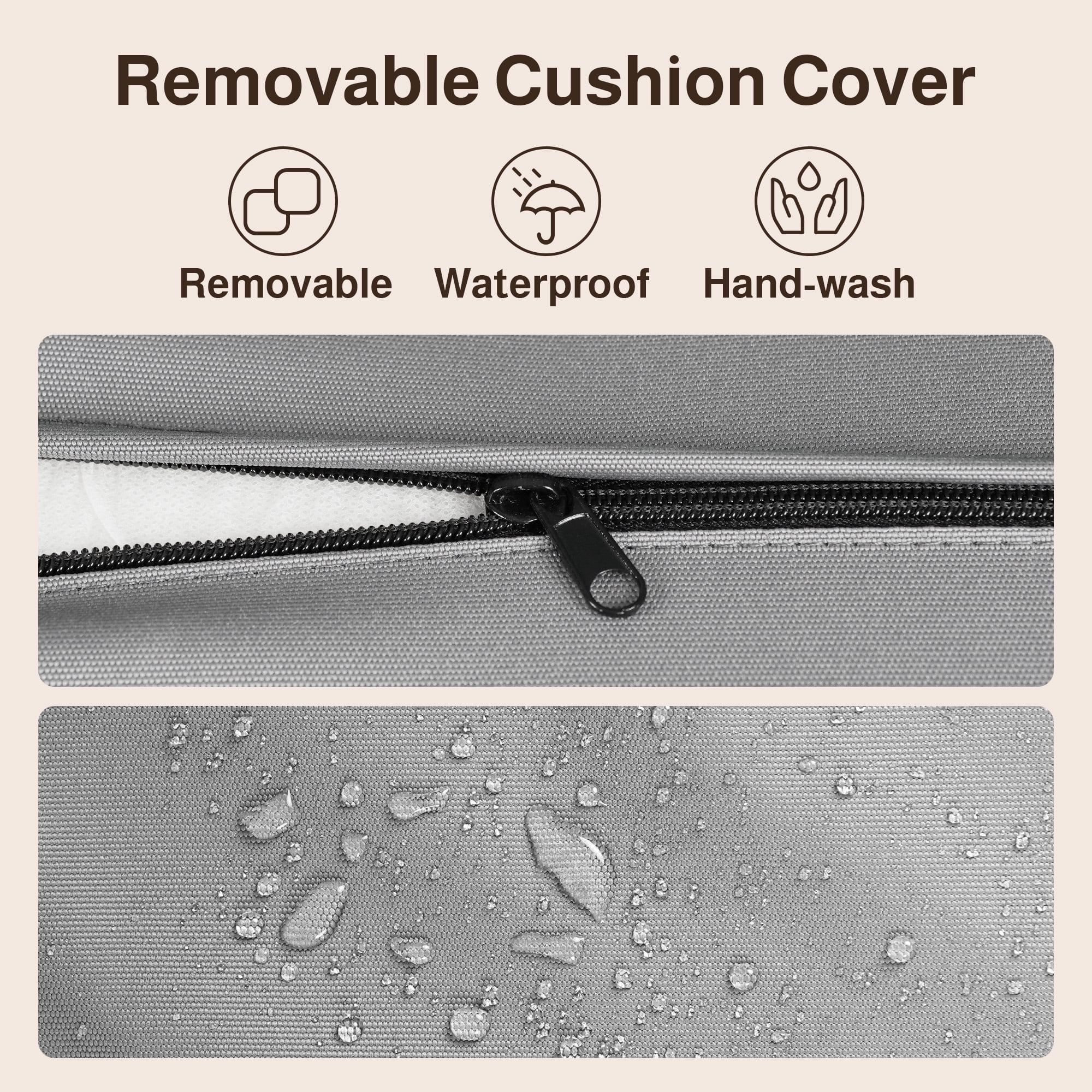 Lofka 4 Pieces Patio Comversation Set with Outdoor Rocking Chairs, Rattan Loveseat, Glass Bistro Coffee Table