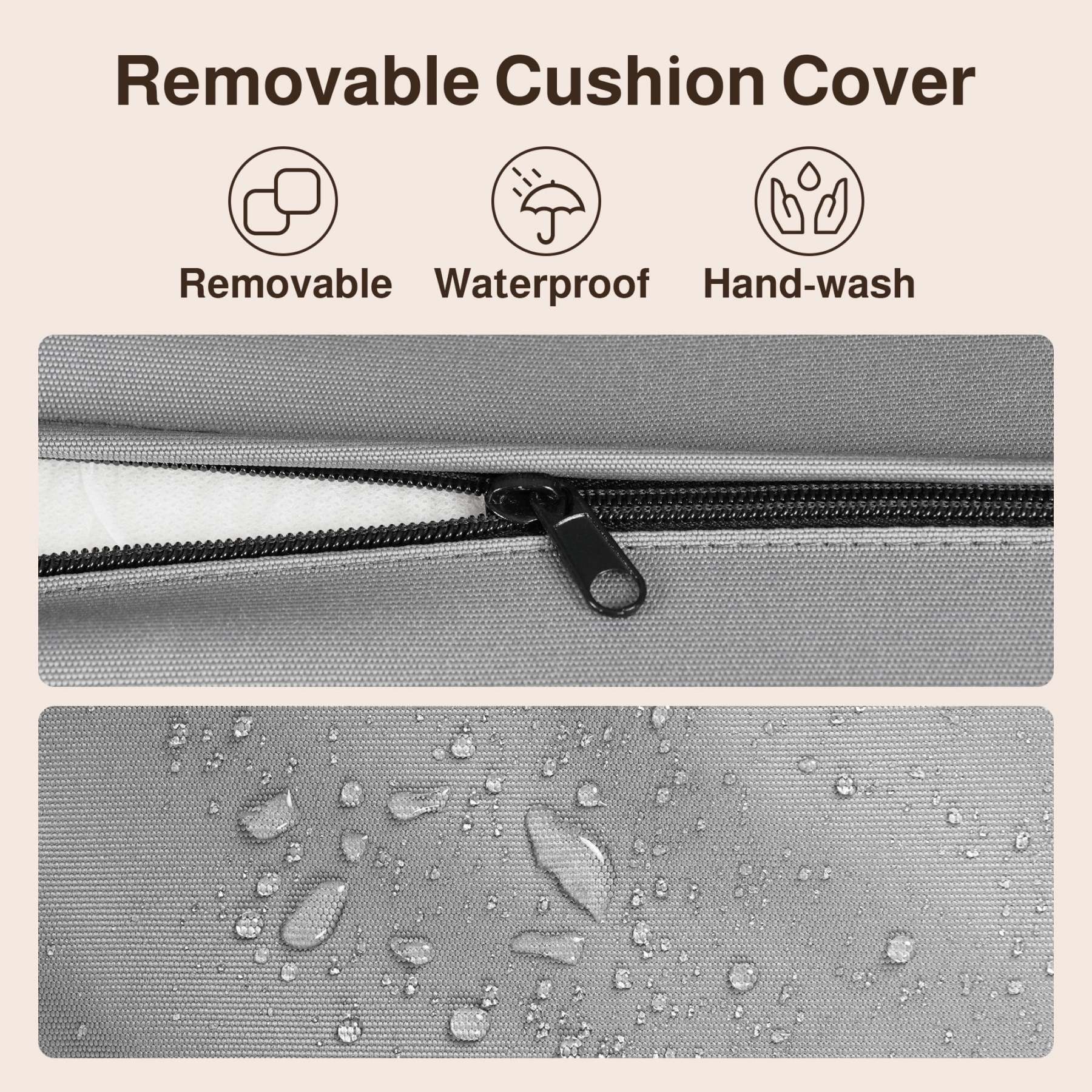 Lofka 4 Pieces Patio Comversation Set with Outdoor Rocking Chairs, Rattan Loveseat, Glass Bistro Coffee Table