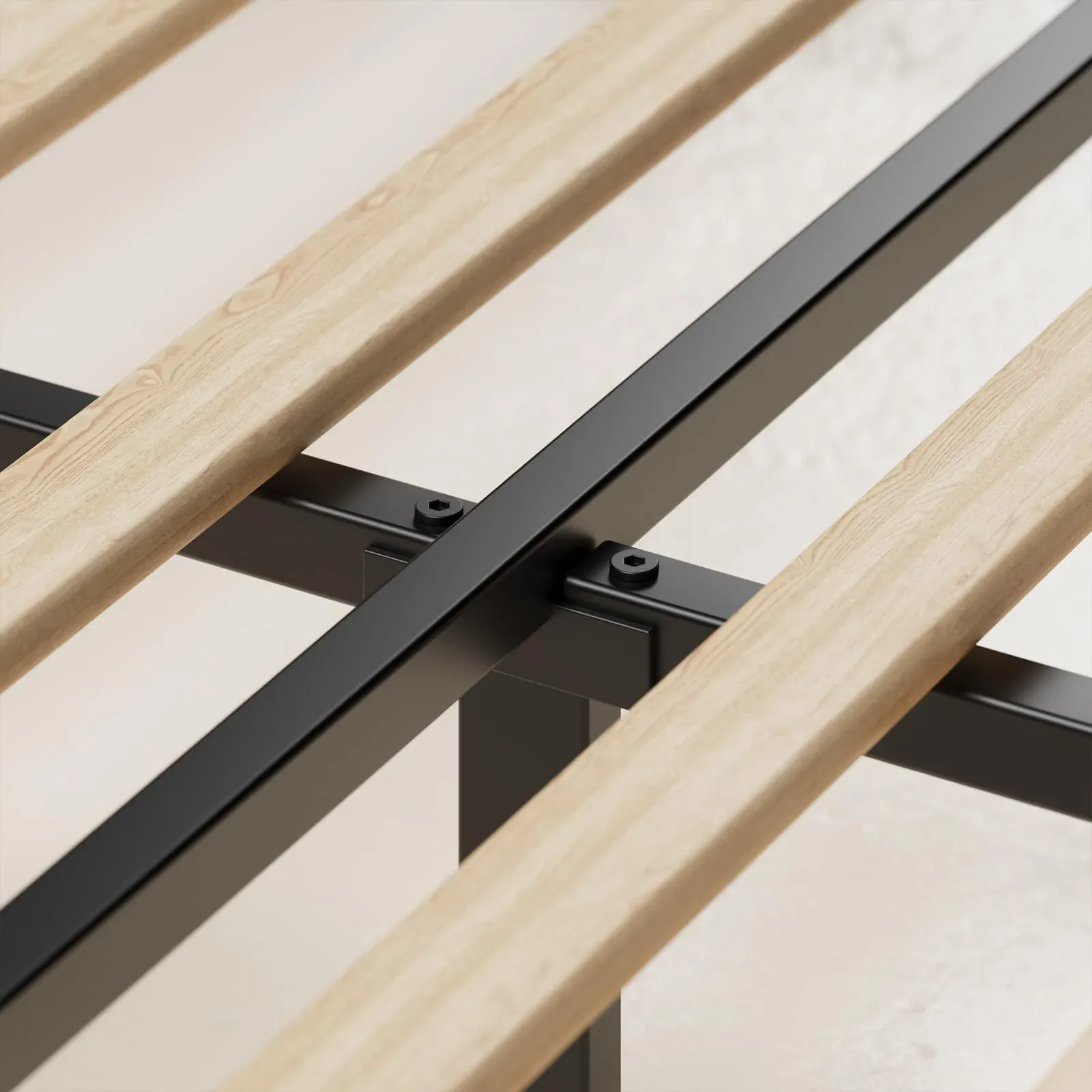 Lofka Queen Contemporary Fabric And Wood Platform Bed with Storage