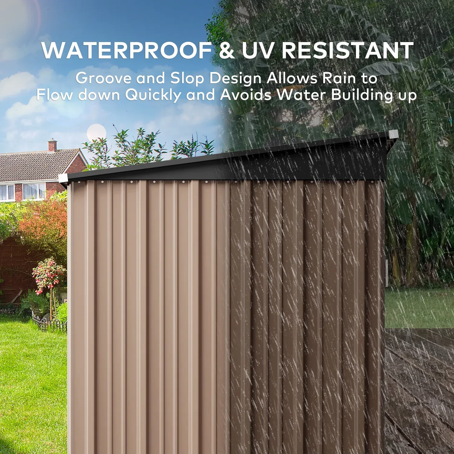 Lofka 6 x 4ft Metal Storage Shed, Garden Shed with Double Lockable Doors, Waterproof Shed & Outdoor Storage