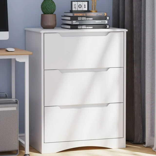 Lofka 3 Drawer Dresser for Bedroom, Chest of Drawers with Large Storage Capacity