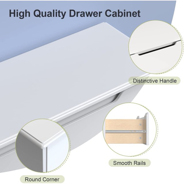 Lofka 3 Drawer Dresser for Bedroom, Chest of Drawers with Large Storage Capacity