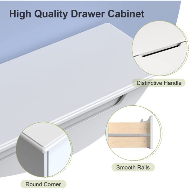 Lofka 3 Drawer Dresser for Bedroom, Chest of Drawers with Large Storage Capacity