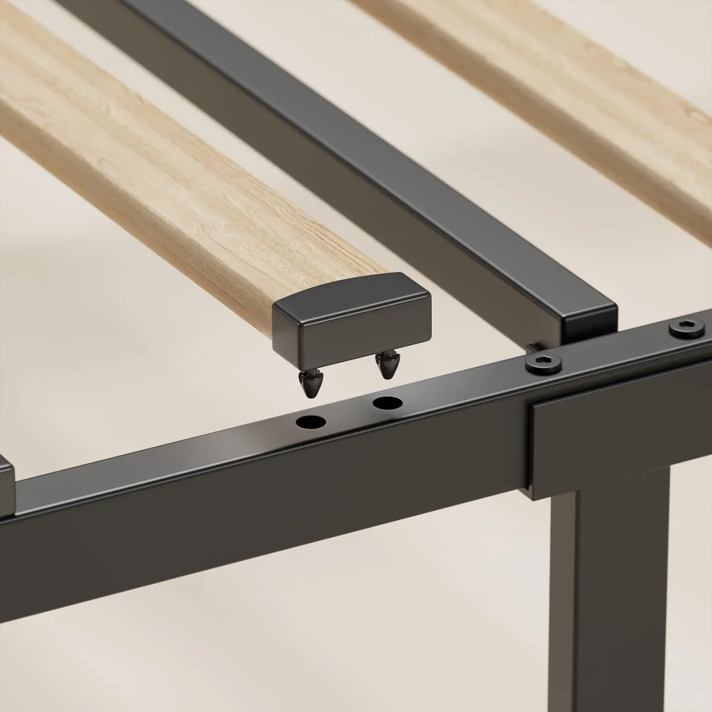 Lofka Queen Contemporary Fabric And Wood Platform Bed with Storage