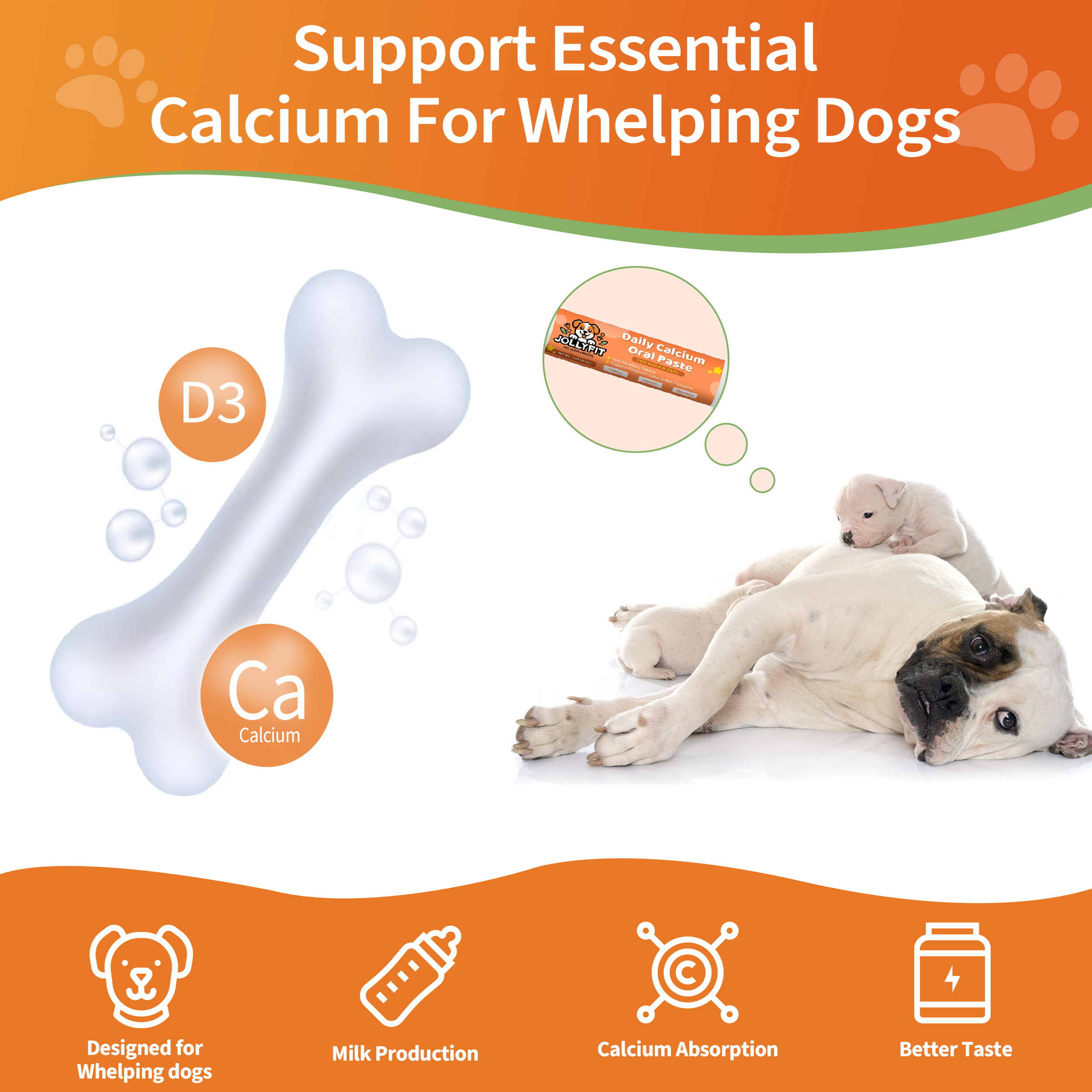 Jollyfit Oral Calcium for Dogs and Cats - 1 oz