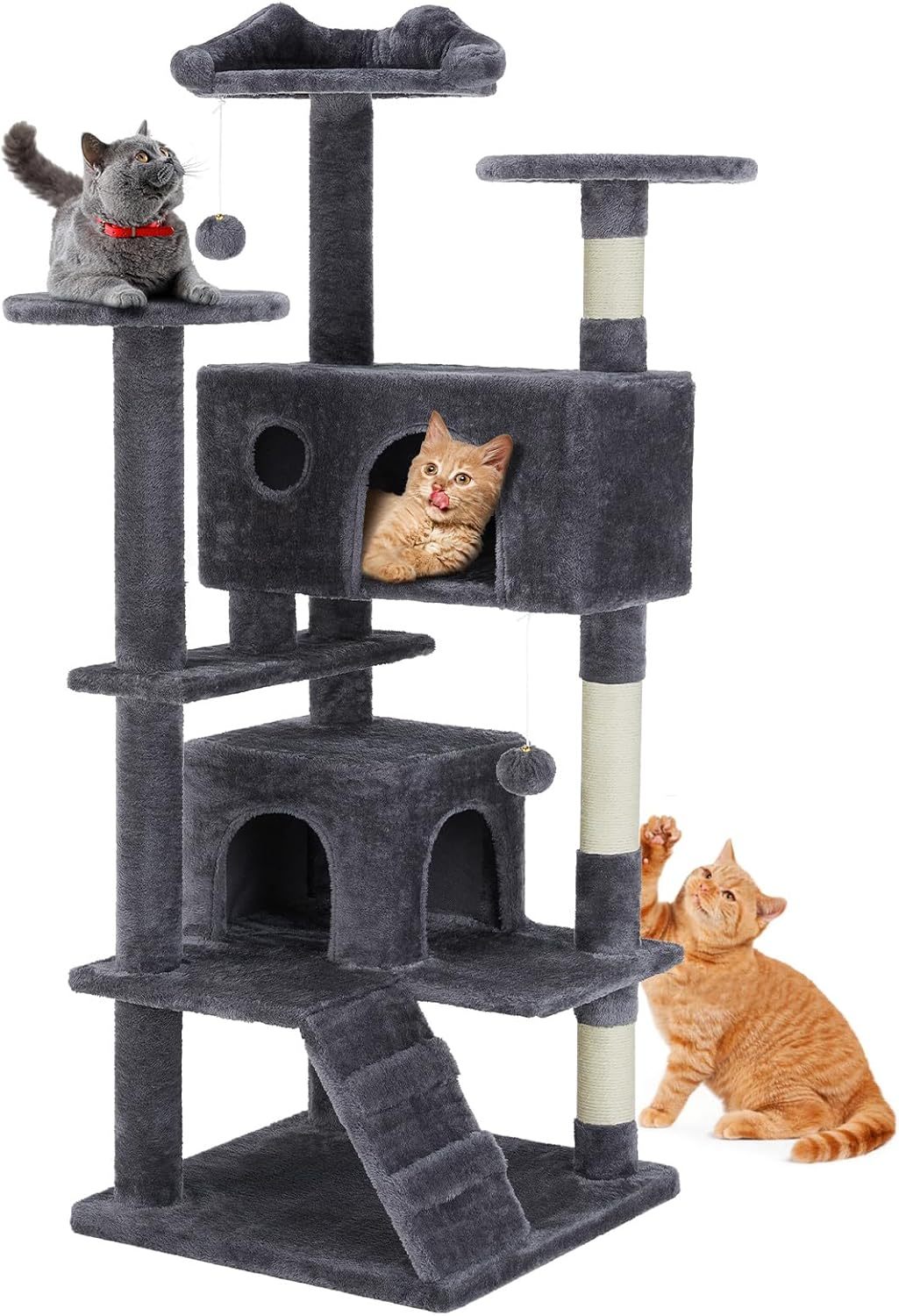 Large Cat Tree - 54-Inch Cat Tower for Indoor