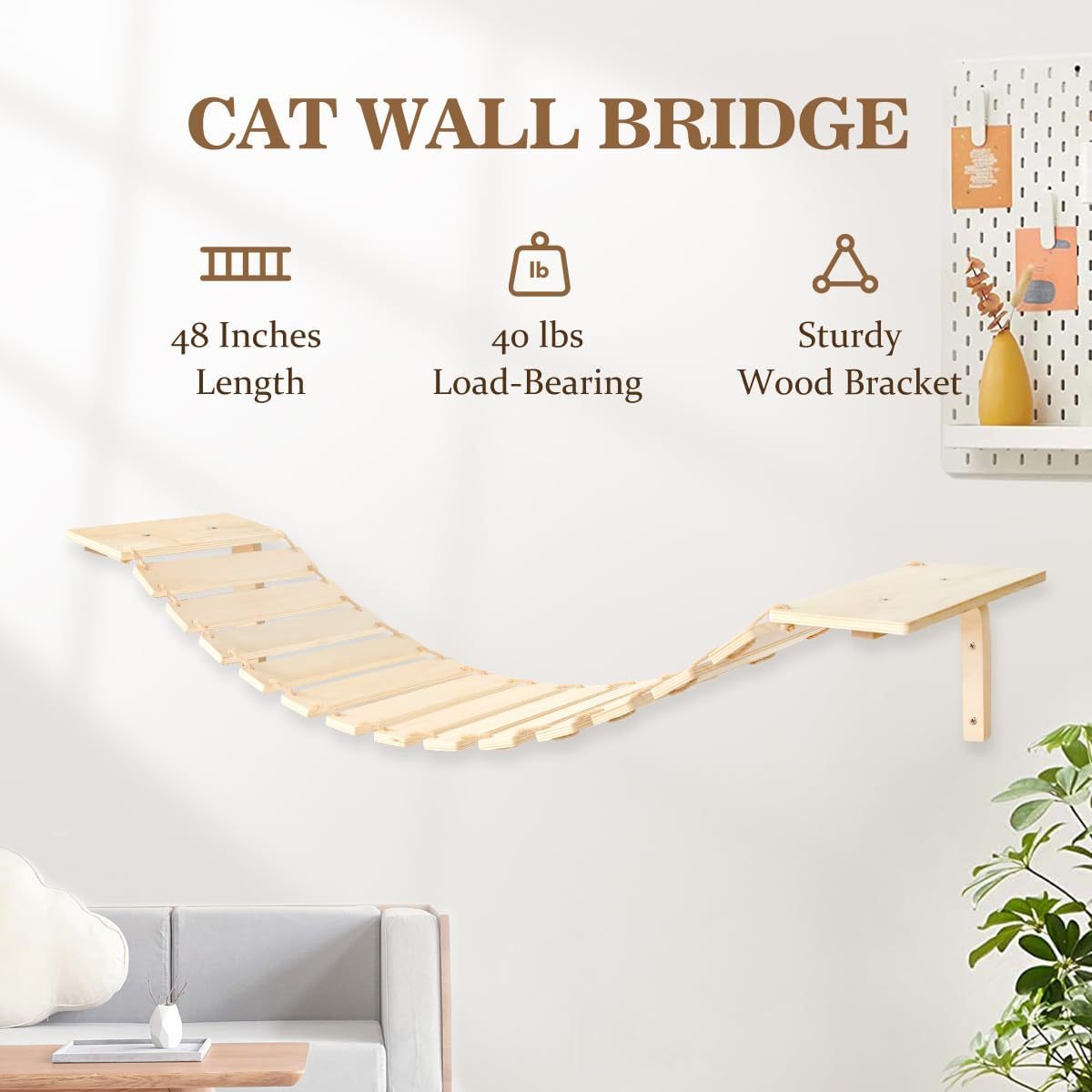 Cat Wall Shelves - Wall Mounted with Cat Hammock