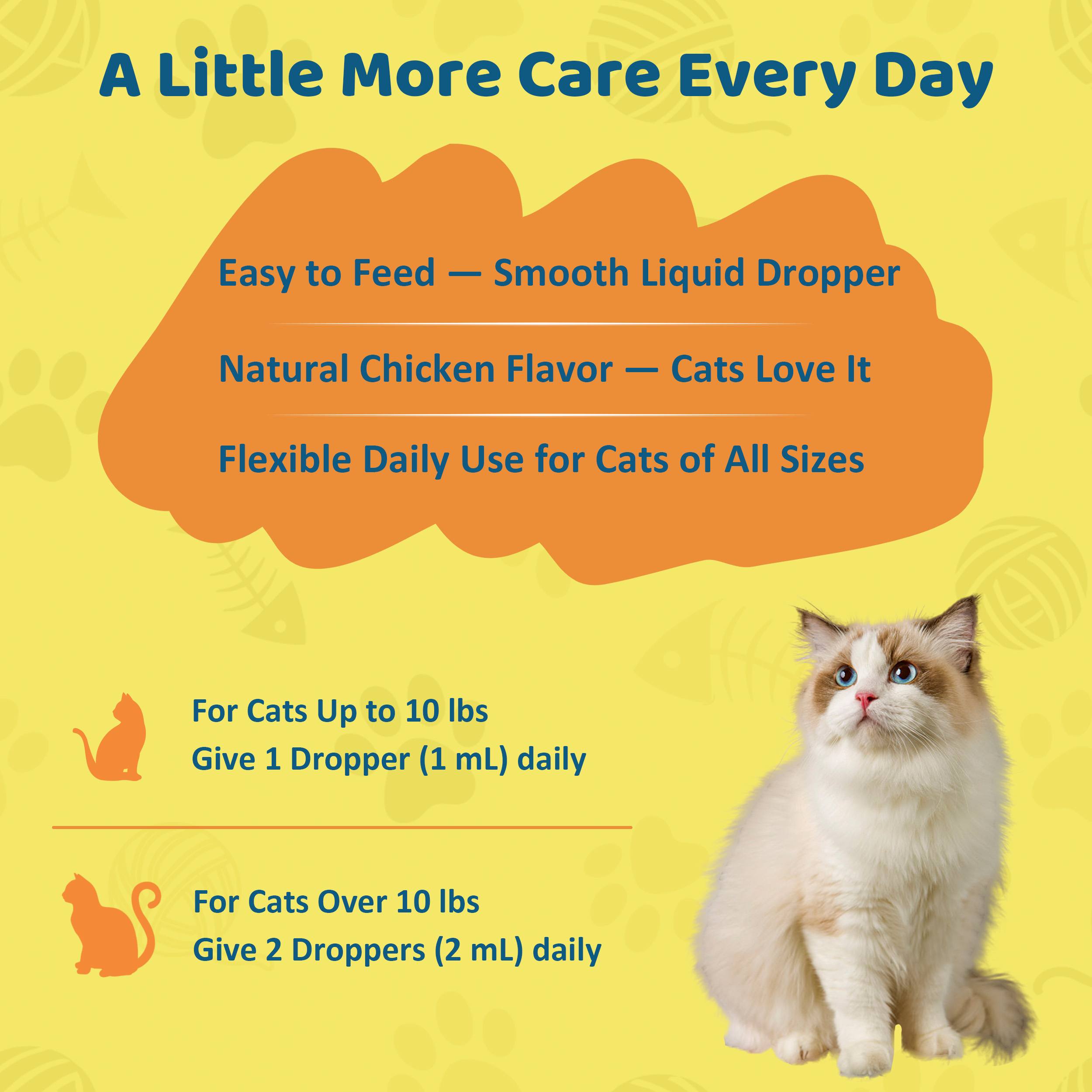 L-Lysine Supplement for Cats – Immune & Respiratory Support, Liquid Lysine for Sneezing, Runny Nose & Eye Health, Chicken Flavor, 60 mL