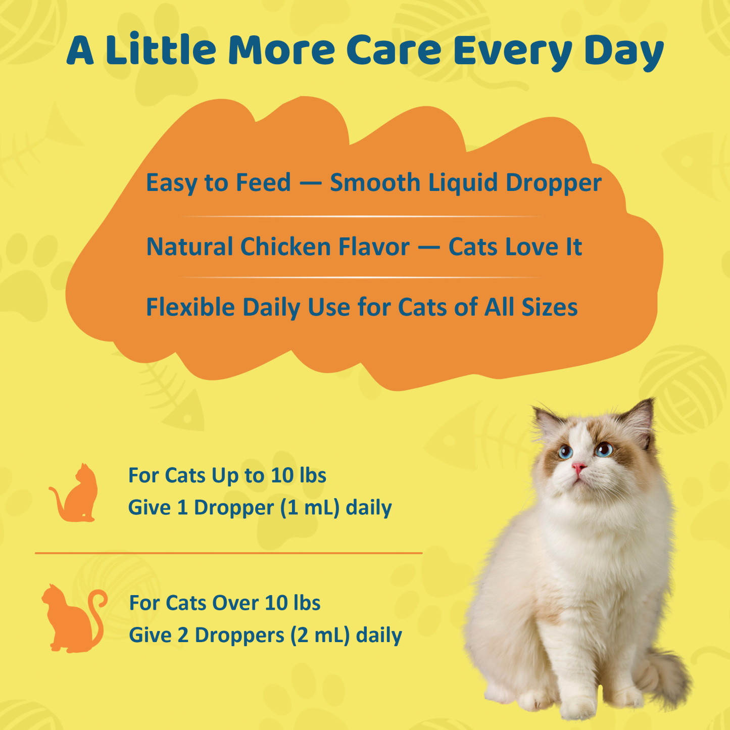 L-Lysine Supplement for Cats – Immune & Respiratory Support, Liquid Lysine for Sneezing, Runny Nose & Eye Health, Chicken Flavor, 60 mL