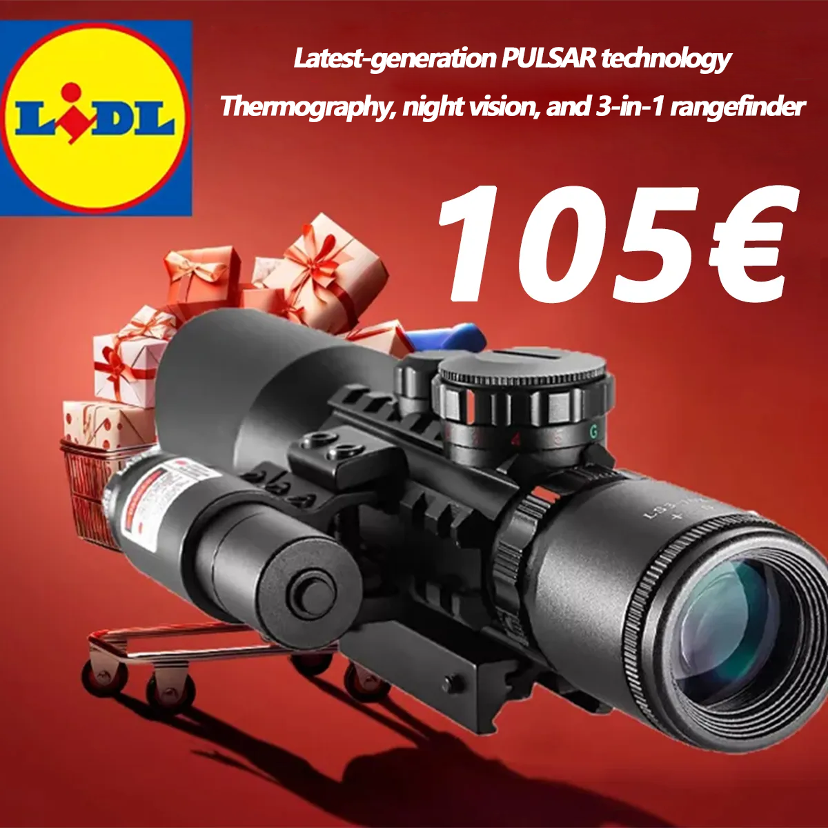 【⭐Carnival Day for LIDL Members⭐】 Latest generation PULSAR technology【Thermography, night vision and rangefinder 3 in 1】 - Visibility up to 10,000 meters