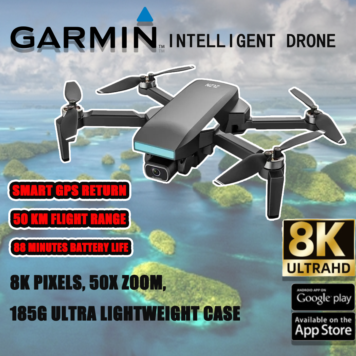 GARMIN D2 High resolution 8K drone
