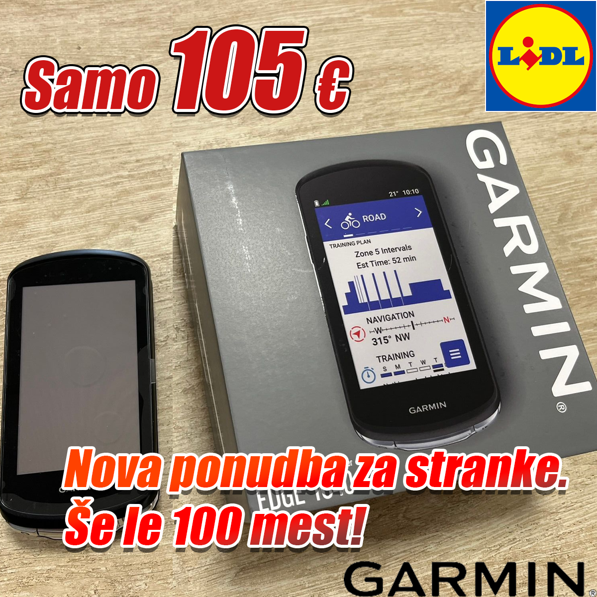 Garmin Edge 1040, sončno napajalni kolesarski računalnik