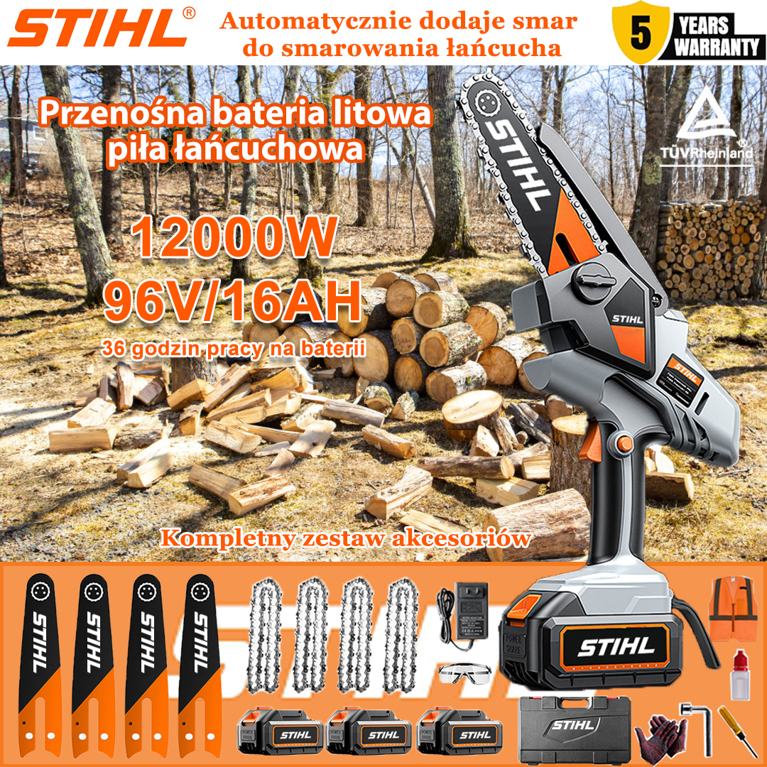  Przenośna piła łańcuchowa STIHL 12000W z akumulatorem litowym
