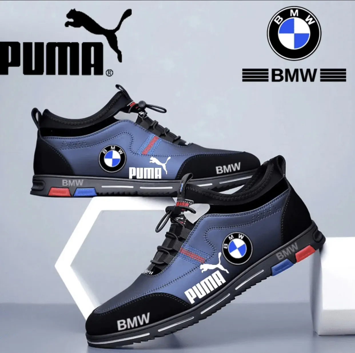 Męskie skórzane buty BMW 2024 - ultralekkie i oddychające