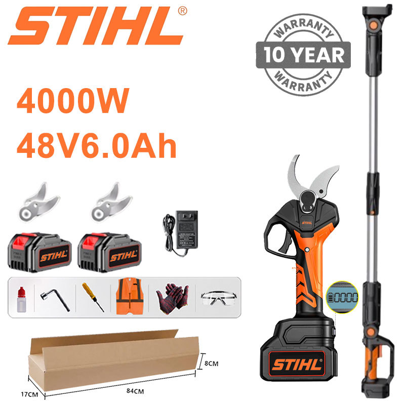 Podador de lítio sem escovas STIHL 8000W com haste telescópica