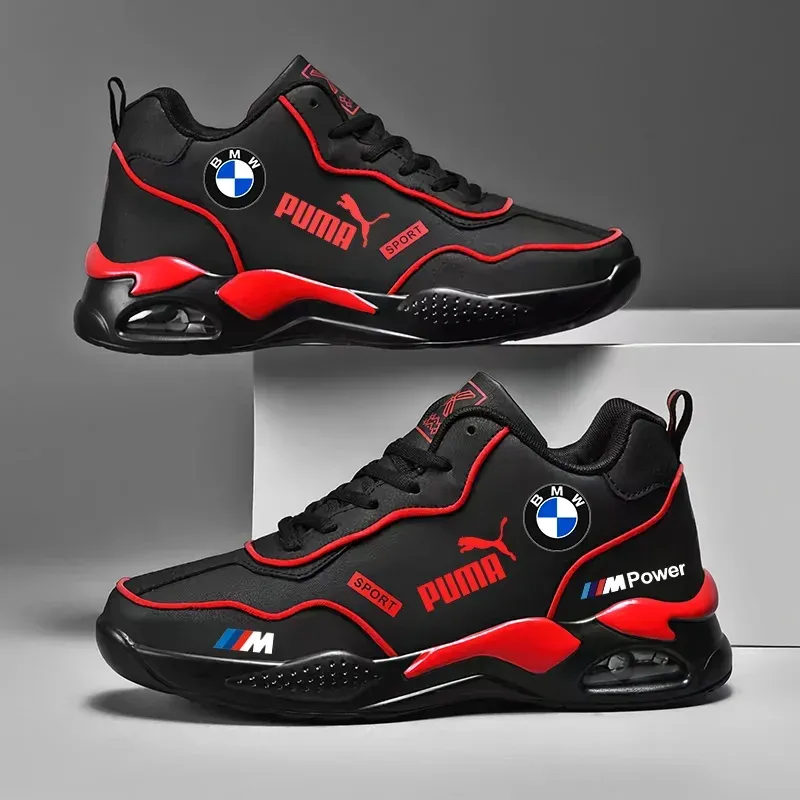 PUMA&BMW 2024 nowe męskie ortopedyczne, wygodne skórzane trampki.