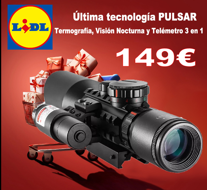 【⭐Día de Carnaval para Socios de LIDL⭐】 Última tecnología PULSAR【Termografía, Visión Nocturna y Telémetro 3 en 1】 - Visibilidad de hasta 10.000 metros
