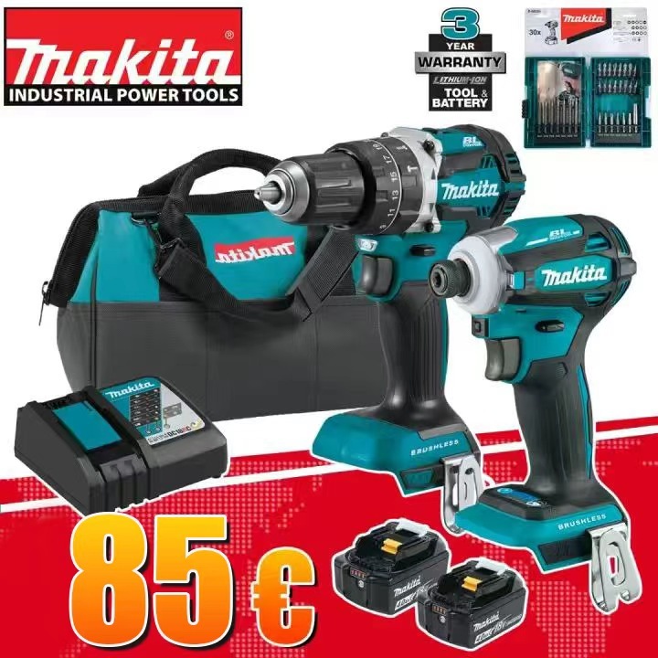 Posledné 3 dni špeciálnej ponuky, najnižšia cena vôbec - sada bezuhlíkového náradia Makita XT269M 18V teraz len za 85 €!