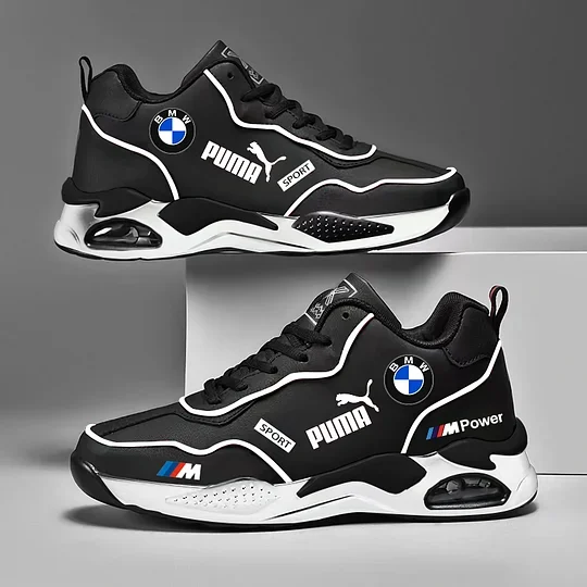 PUMA&BMW 2024 nowe męskie ortopedyczne, wygodne skórzane trampki.