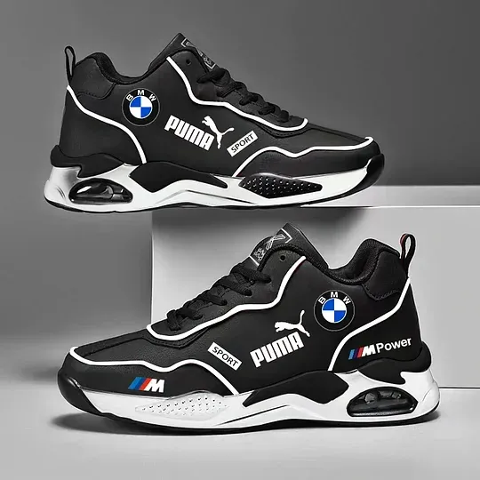 PUMA&BMW 2024 nowe męskie ortopedyczne, wygodne skórzane trampki.