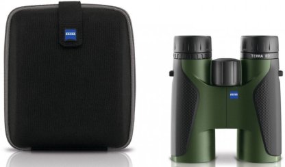 ZEISS Terra ED 10x42 černá/zelená + komfortní křížový popruh Zeiss