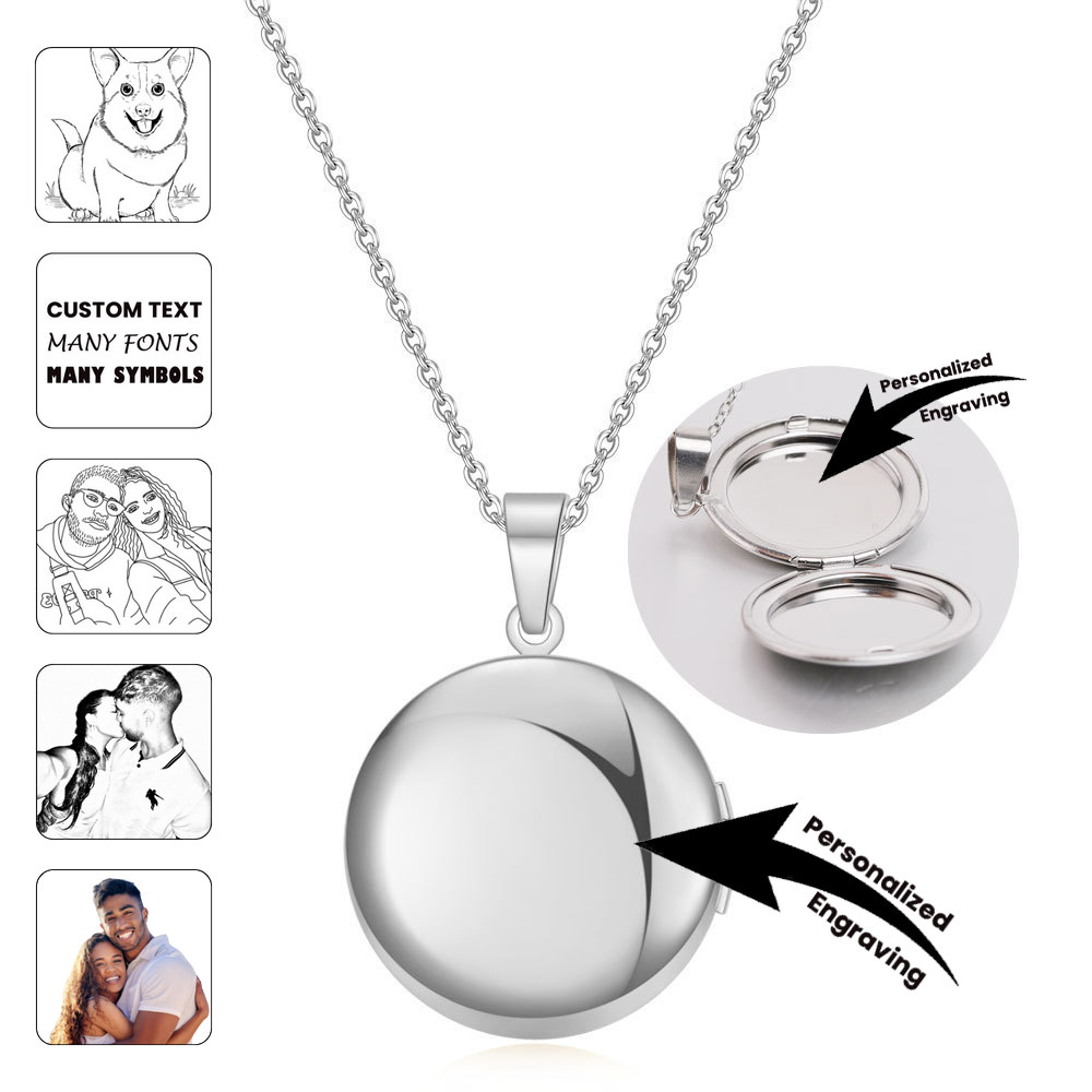 3-Layer Teardrop Engraved Pendant Necklace