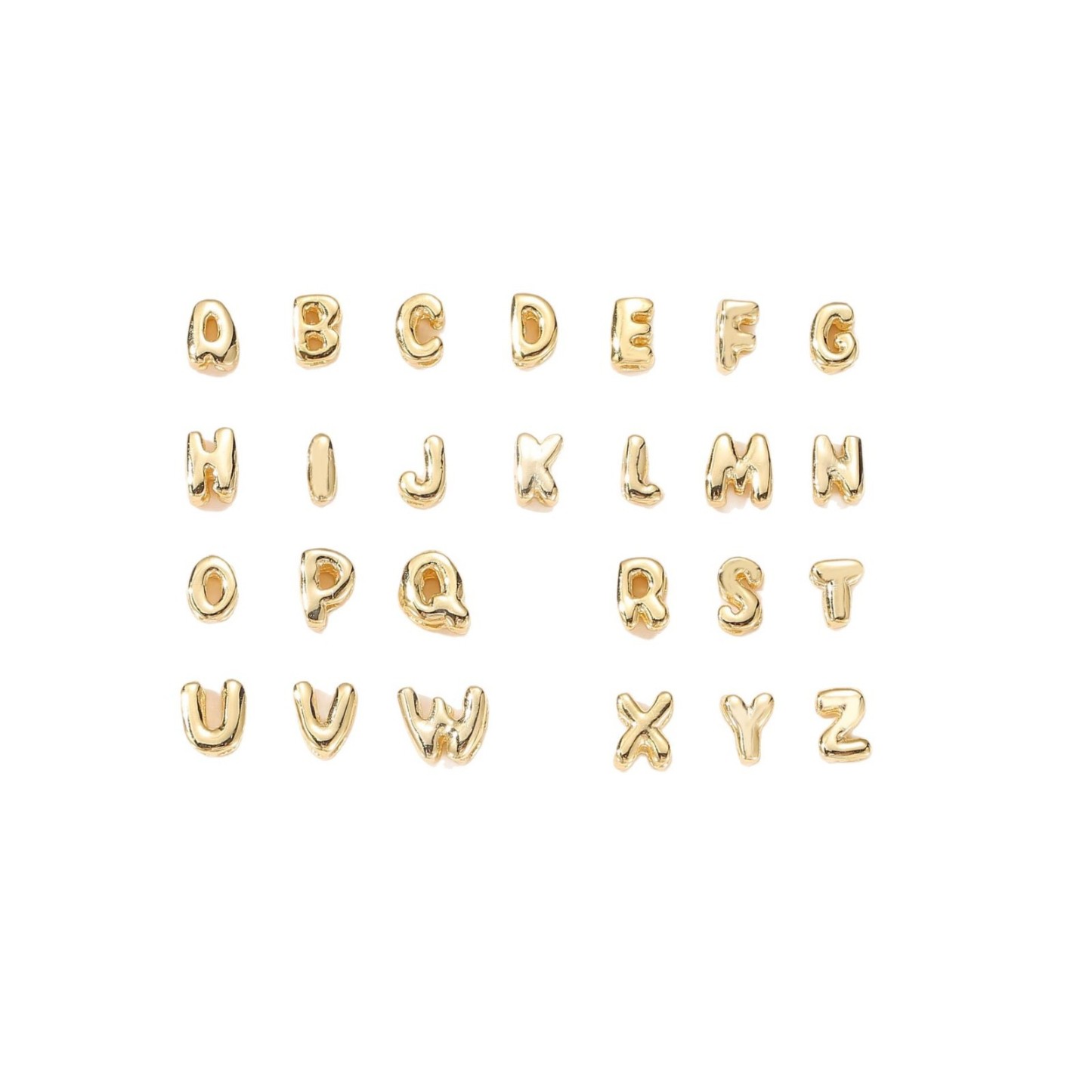 Cute Domed 26 Alphabets Necklace 