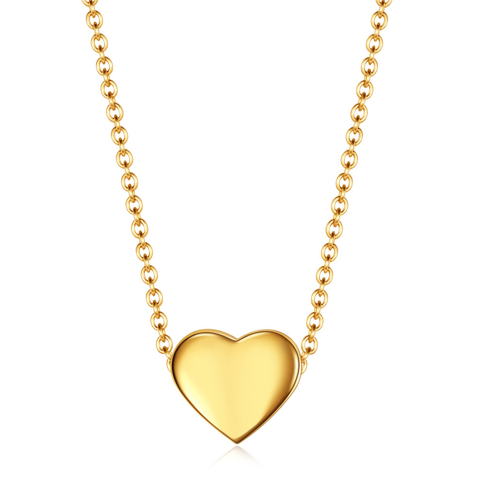 Heart Engraved Pendant Necklace