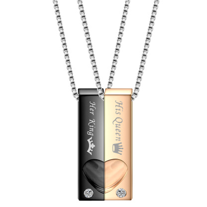 Tube Engraved Pendant Necklace