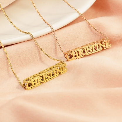 4 sided name pendant 
