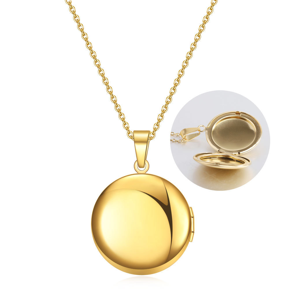 3-Layer Teardrop Engraved Pendant Necklace