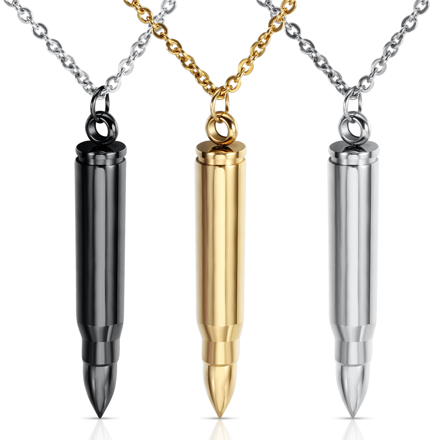 Cross with Ring Engraved Pendant Necklace
