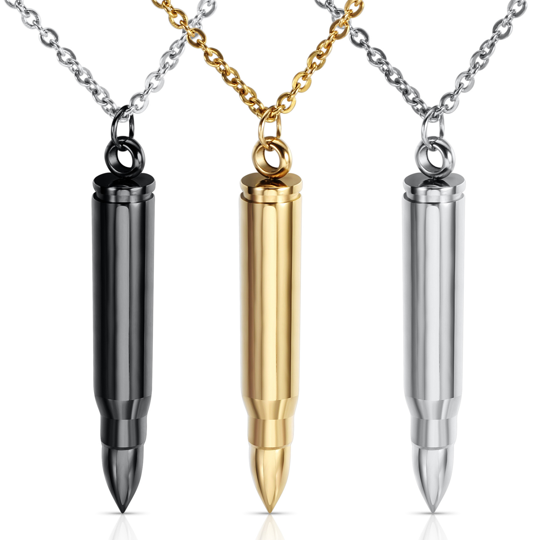 Cross with Ring Engraved Pendant Necklace