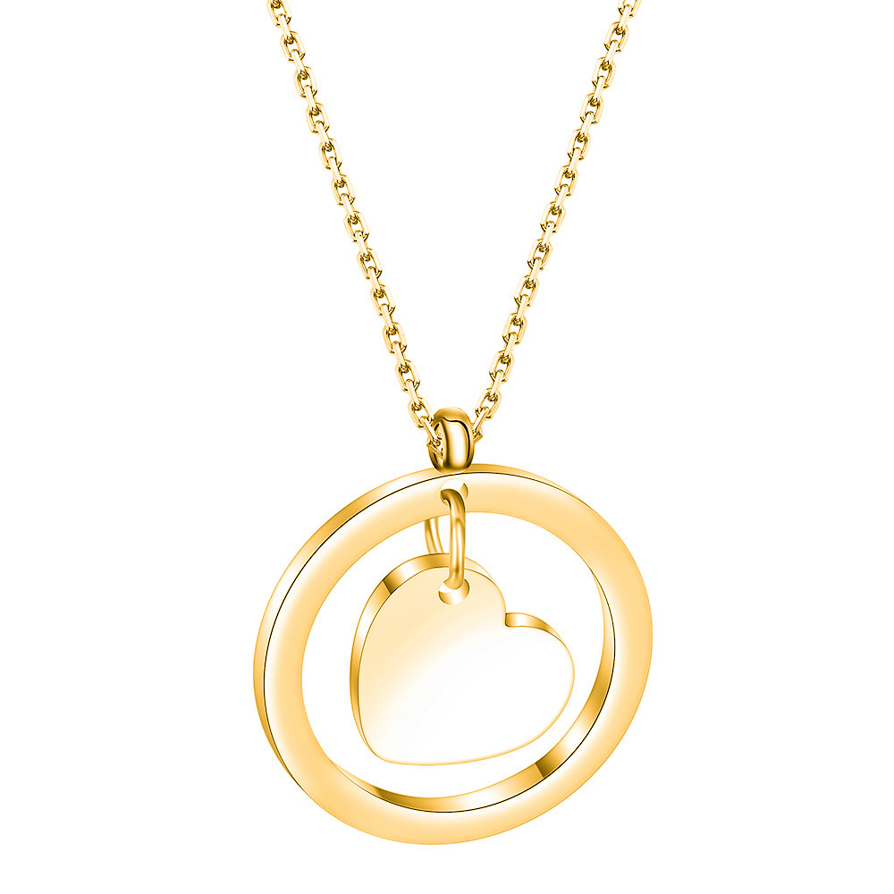 Open Envelope Engraved Pendant Necklace