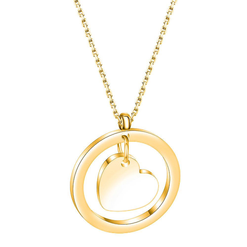 Open Envelope Engraved Pendant Necklace