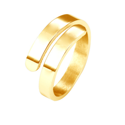 double layer engraved name adjustable ring