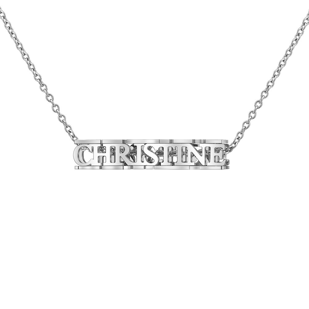 Cute Domed 26 Alphabets Necklace