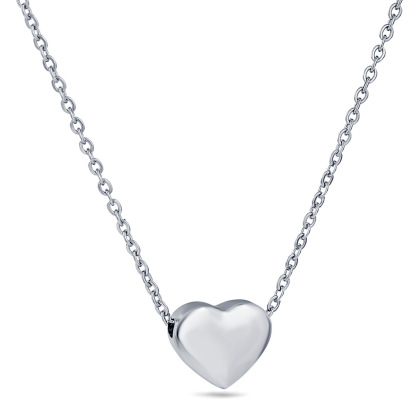 Heart Engraved Pendant Necklace