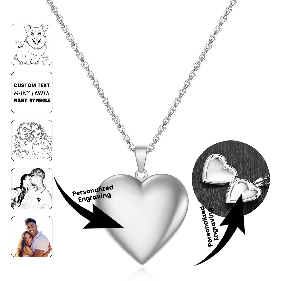 Tube Engraved Pendant Necklace