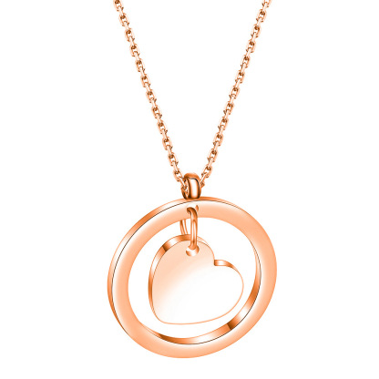 Open Envelope Engraved Pendant Necklace