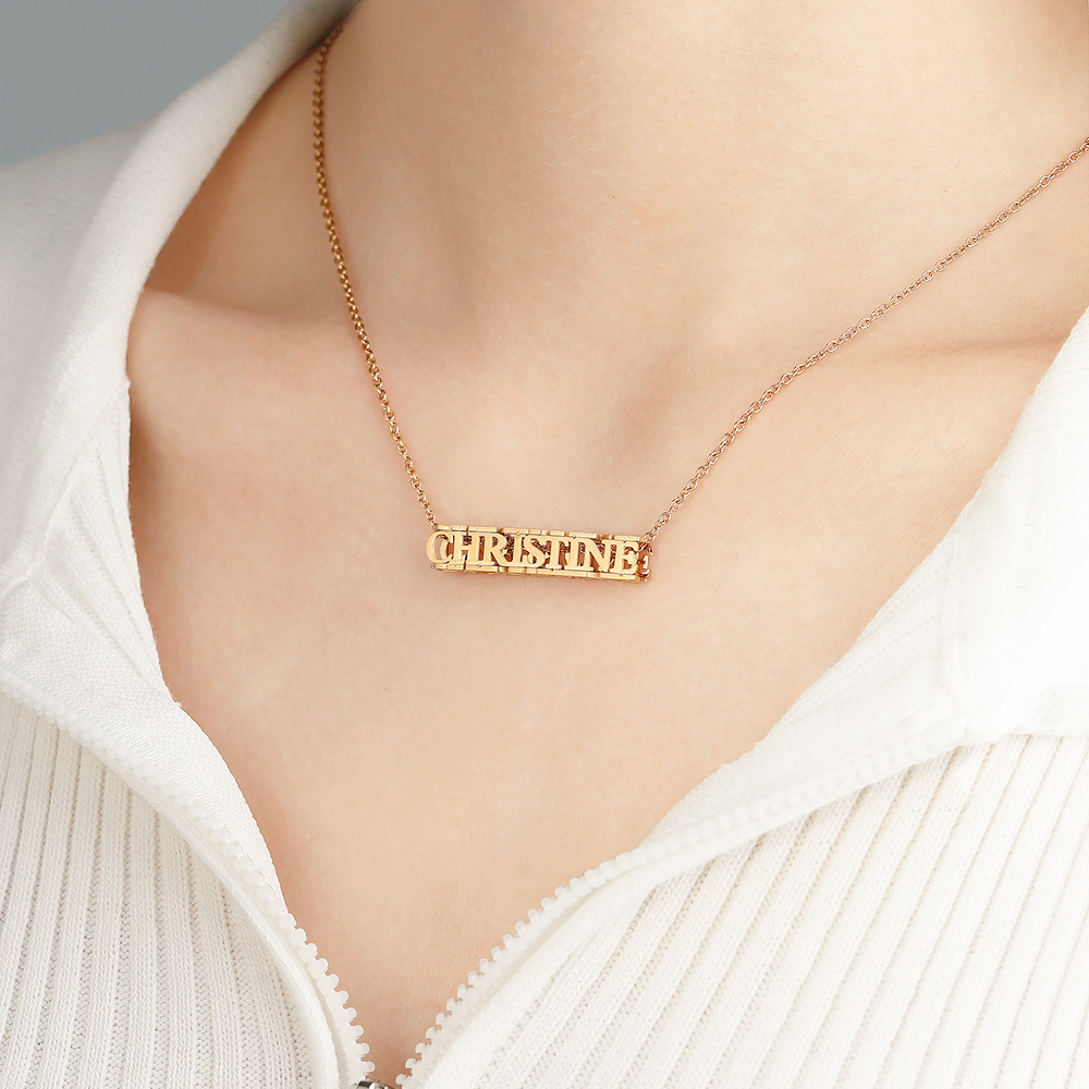 4 sided name pendant