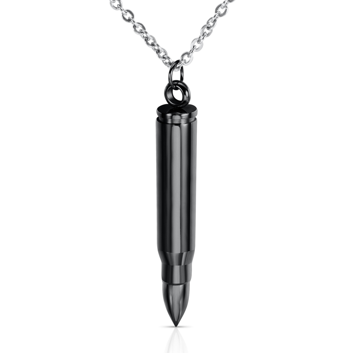 Cross with Ring Engraved Pendant Necklace