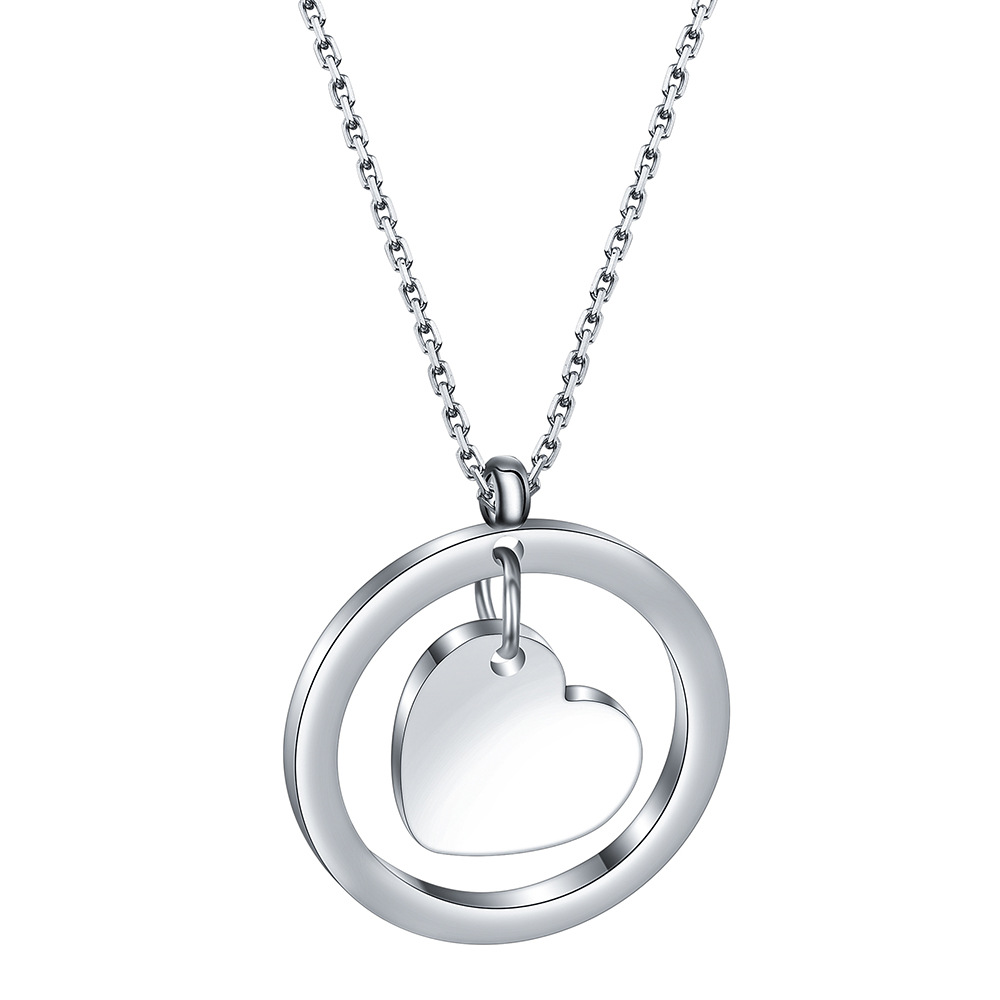 Open Envelope Engraved Pendant Necklace